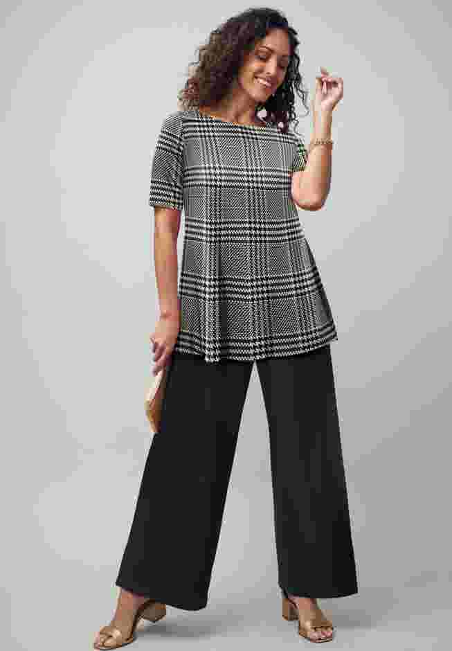 Stretch Knit Boatneck Swing Tunic image number 3