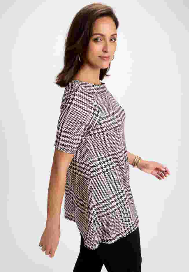 Stretch Knit Boatneck Swing Tunic image number 1