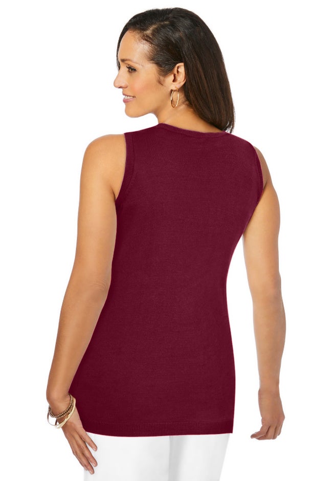 Scoop-Neck Sweater Tank image number 1