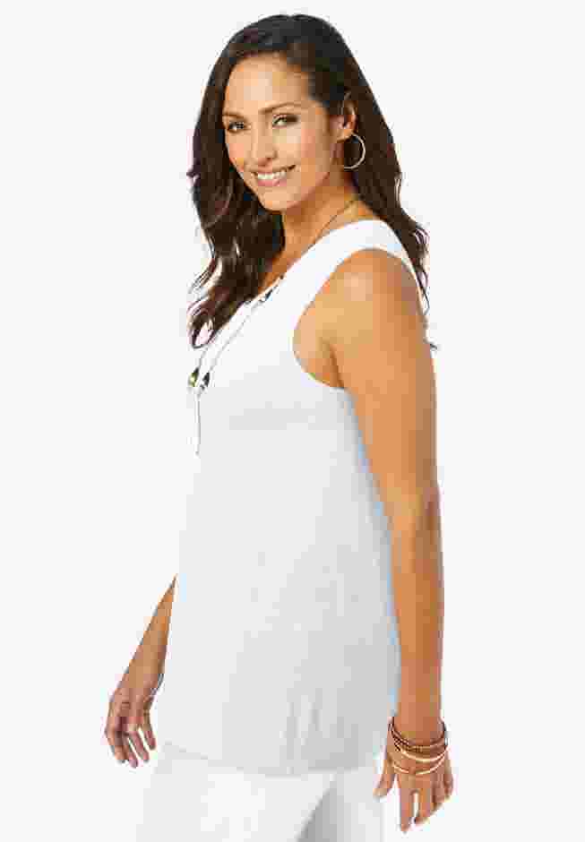 Scoop-Neck Sweater Tank image number 2
