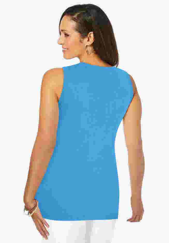 Scoop-Neck Sweater Tank image number 1