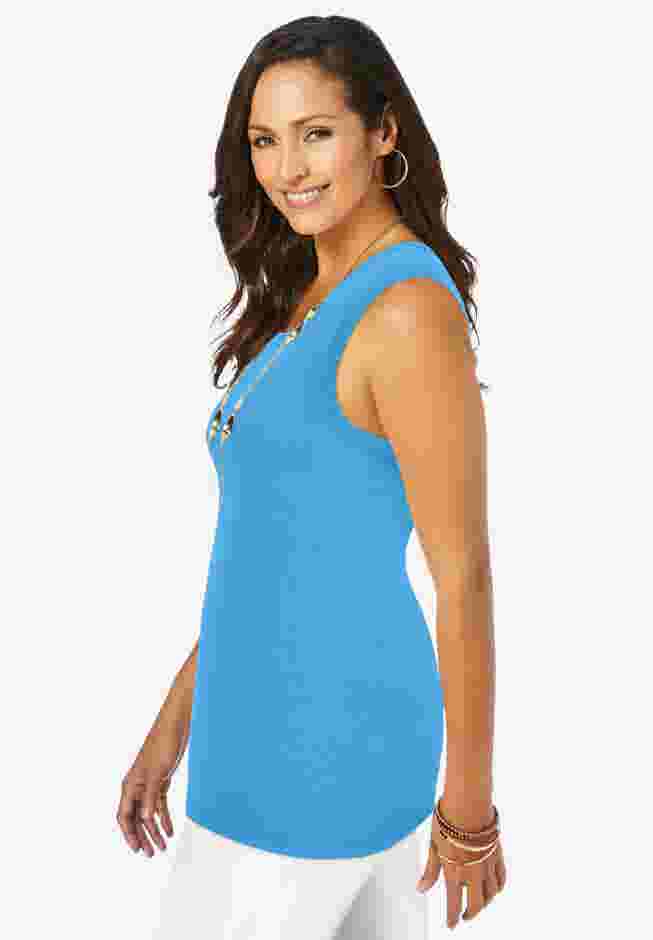 Scoop-Neck Sweater Tank image number 2