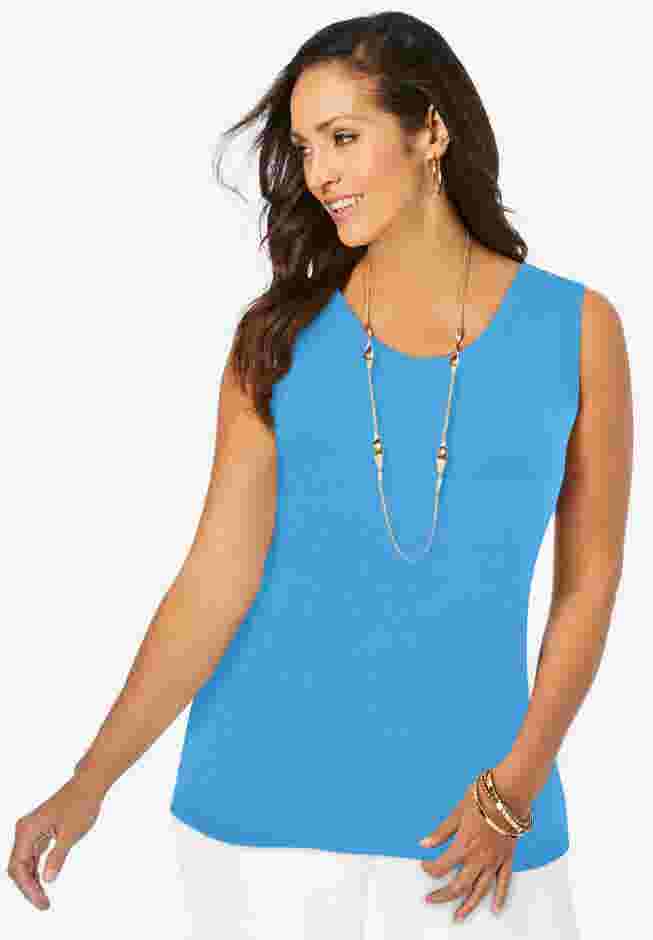 Scoop-Neck Sweater Tank image number 0