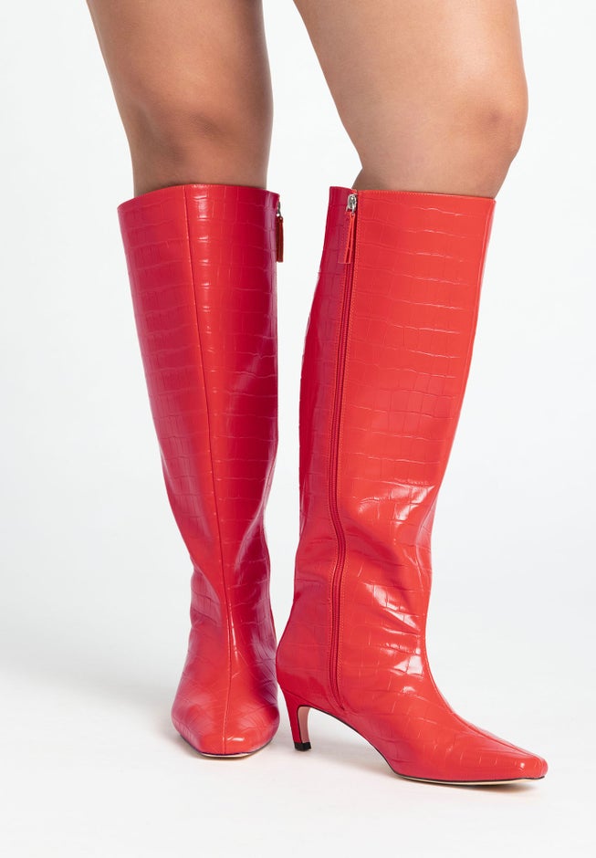 Straight Shaft Boot with Kitten Heel image number 0