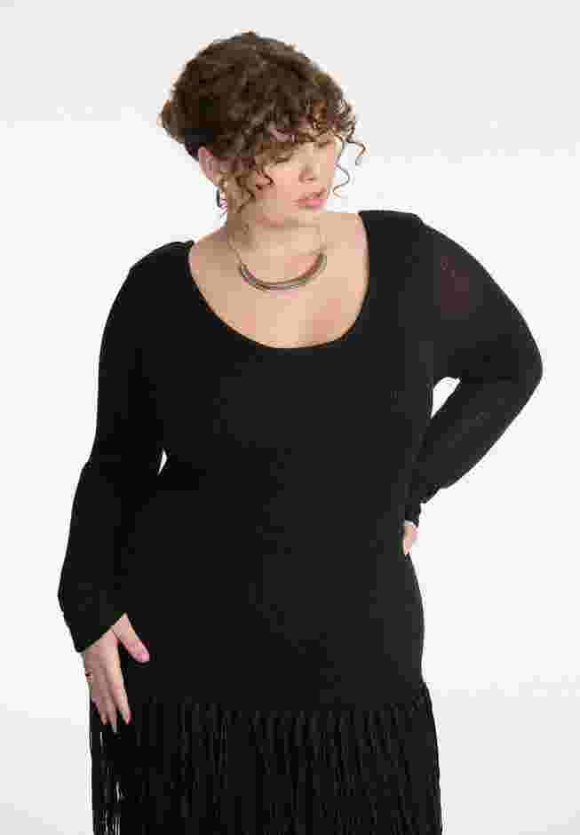 Fringe Dress With Sleeves image number 2