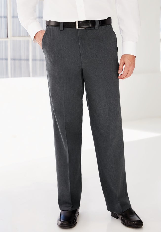 Relaxed Fit Wrinkle-Free Expandable Waist Plain Front Pants image number 4