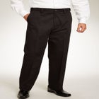Relaxed Fit Wrinkle-Free Expandable Waist Plain Front Pants image number null