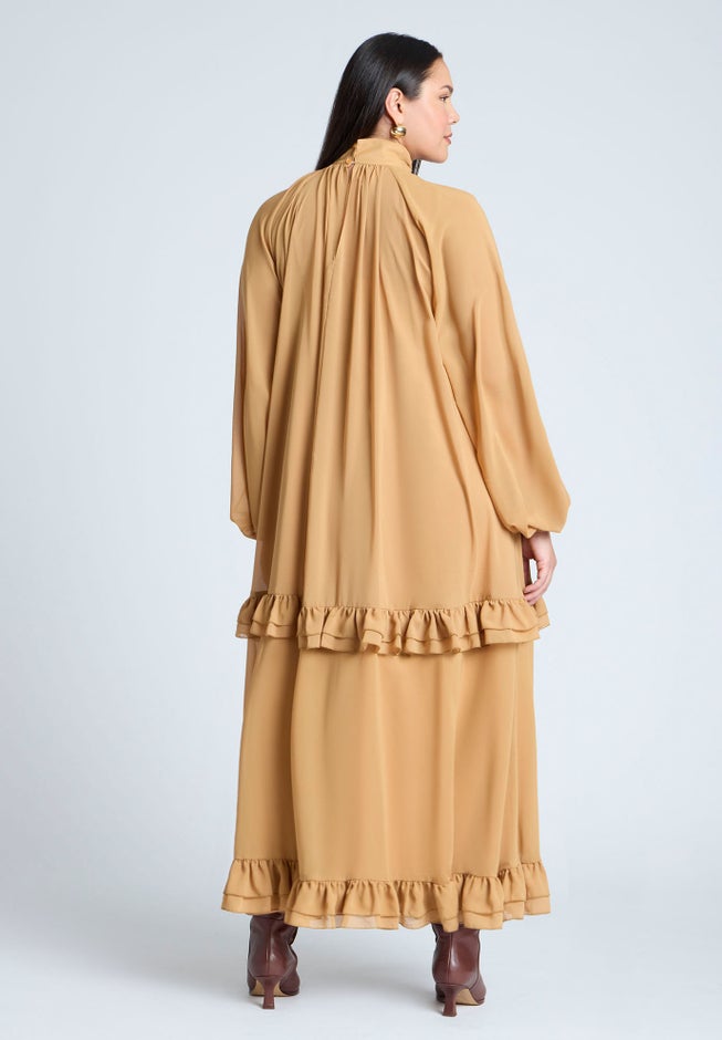 Ruffle Oversized Trapeze Maxi Dress image number 1