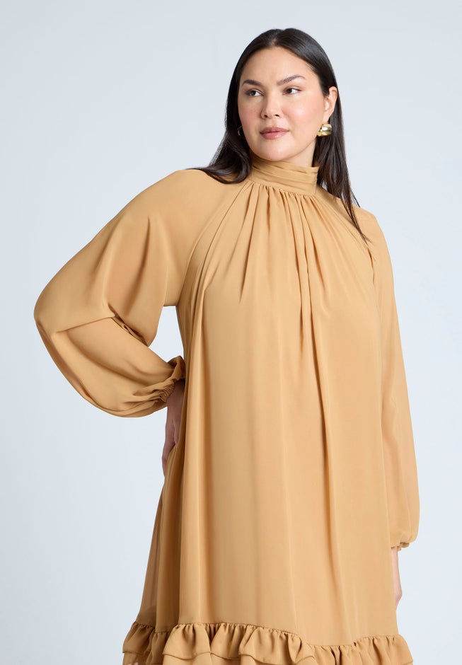 Ruffle Oversized Trapeze Maxi Dress image number 2