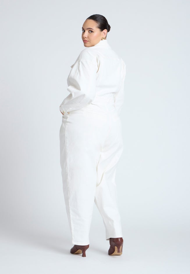 Gold Hardware Denim Jumpsuit image number null