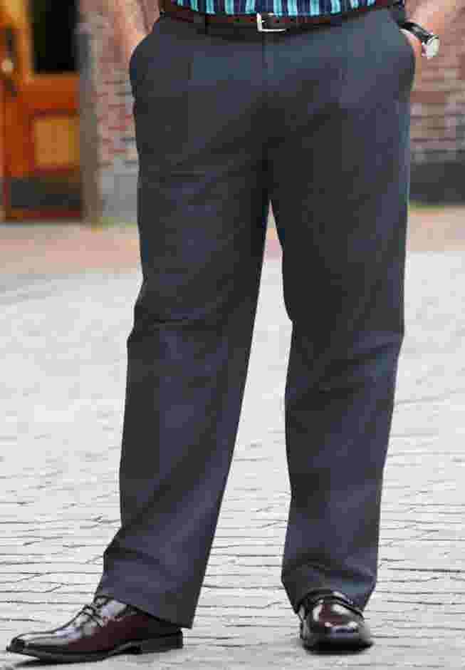 Relaxed Fit Wrinkle-Free Expandable Waist Pleated Pants image number 5