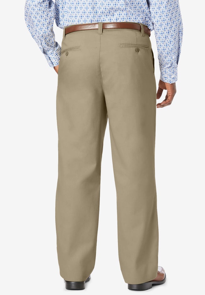 Relaxed Fit Wrinkle-Free Expandable Waist Pleated Pants image number 1