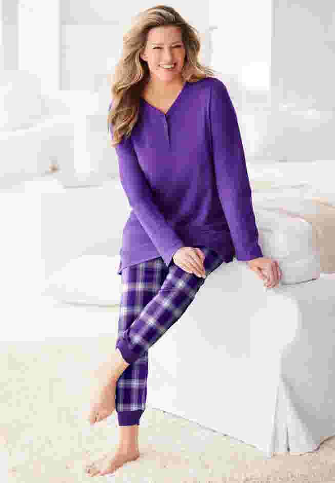 Henley Tunic & Jogger PJ Set image number 6