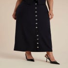 Buttoned Maxi Column Skirt image number null