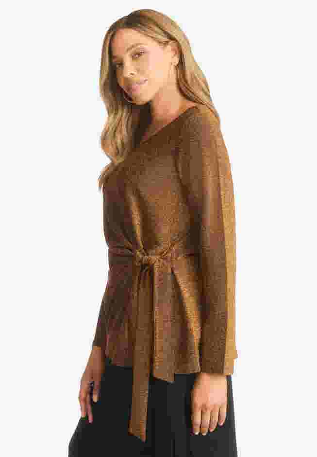 Shimmery Side-Gathered Tunic image number 3
