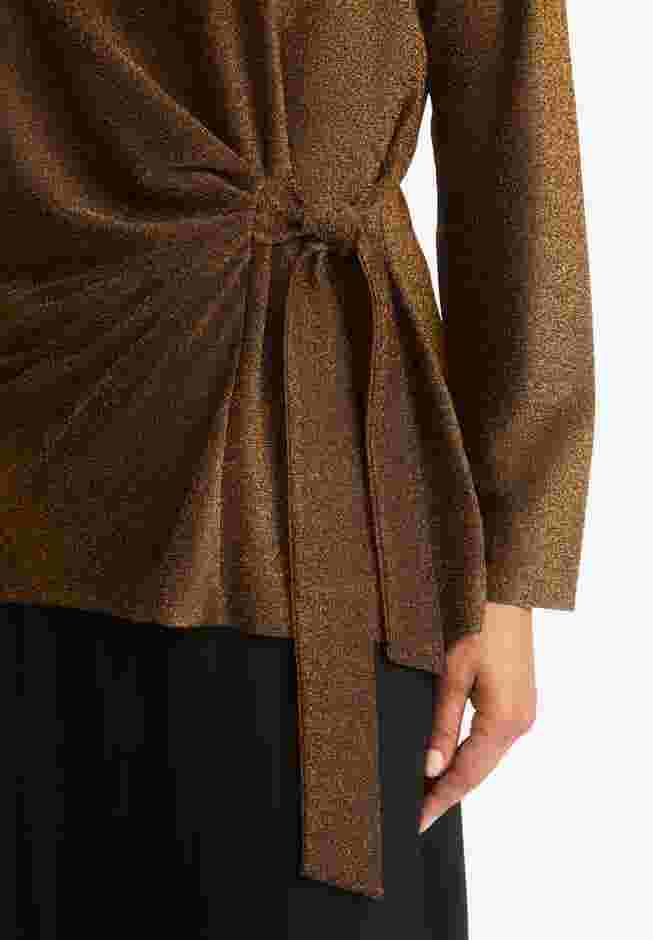 Shimmery Side-Gathered Tunic image number 4