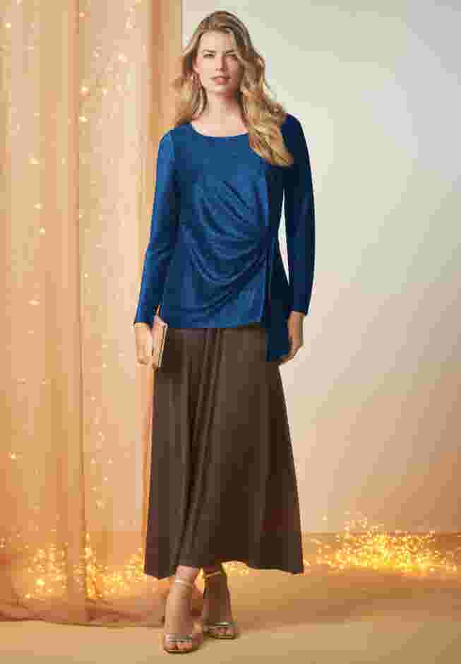 Shimmery Side-Gathered Tunic image number 0