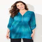 Dream Drape Zip V-Neck Top image number null