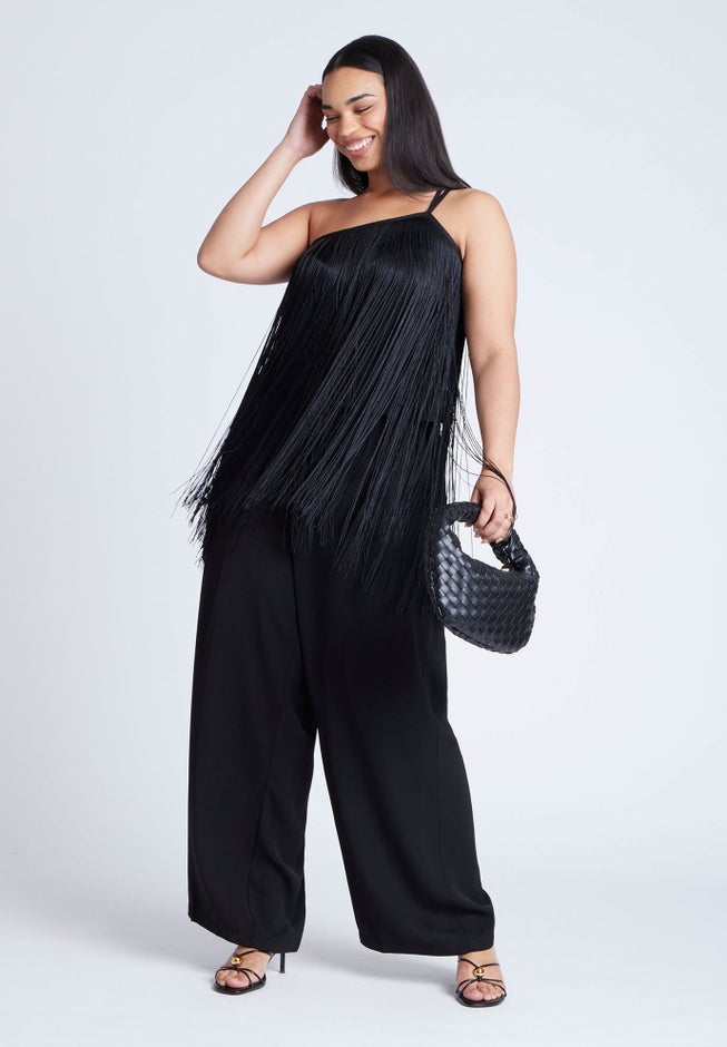 One-Shoulder Fringe Top image number 3