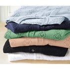 Long-Sleeve Pointelle Cardigan image number null