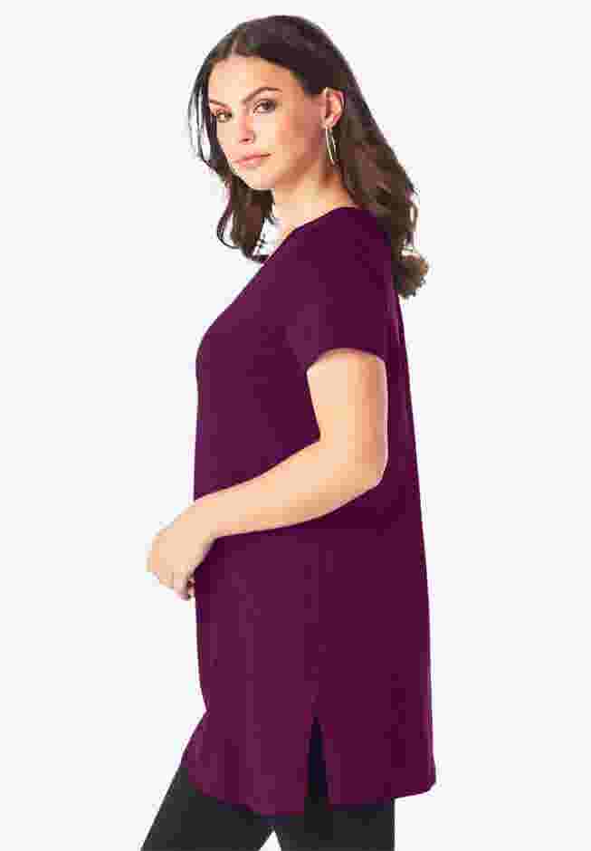 Ultimate Short Sleeve V Neck Tunic image number 3