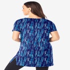 Plus Size Cotton Short Sleeve V-Neck Ultimate Tunic image number null