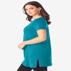 Plus Size Cotton Short Sleeve V-Neck Ultimate Tunic image number null