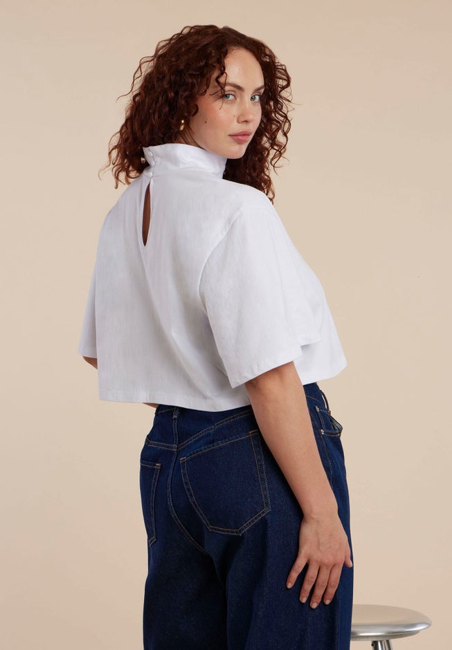 Mock Neck Crop Tee image number 2