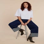 Mock Neck Crop Tee image number null