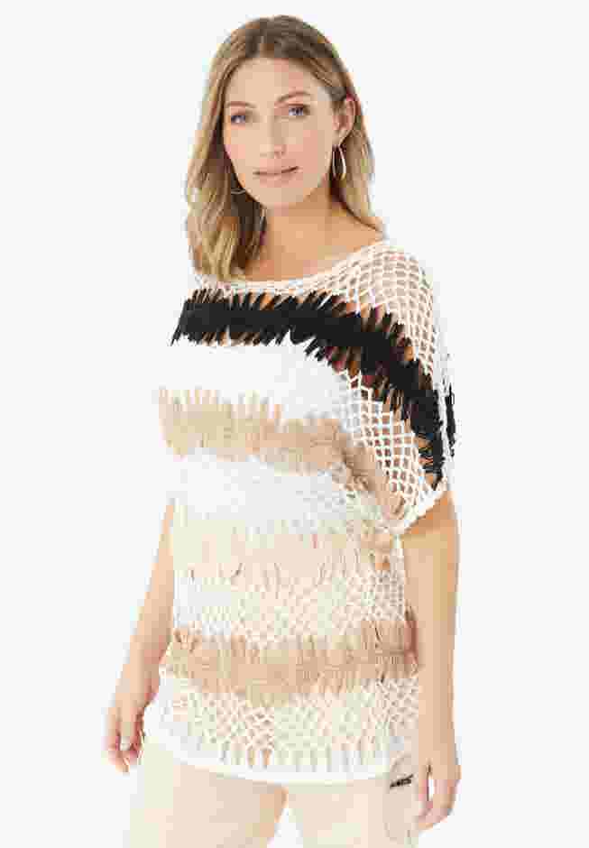 Multi Crochet Pullover image number 2