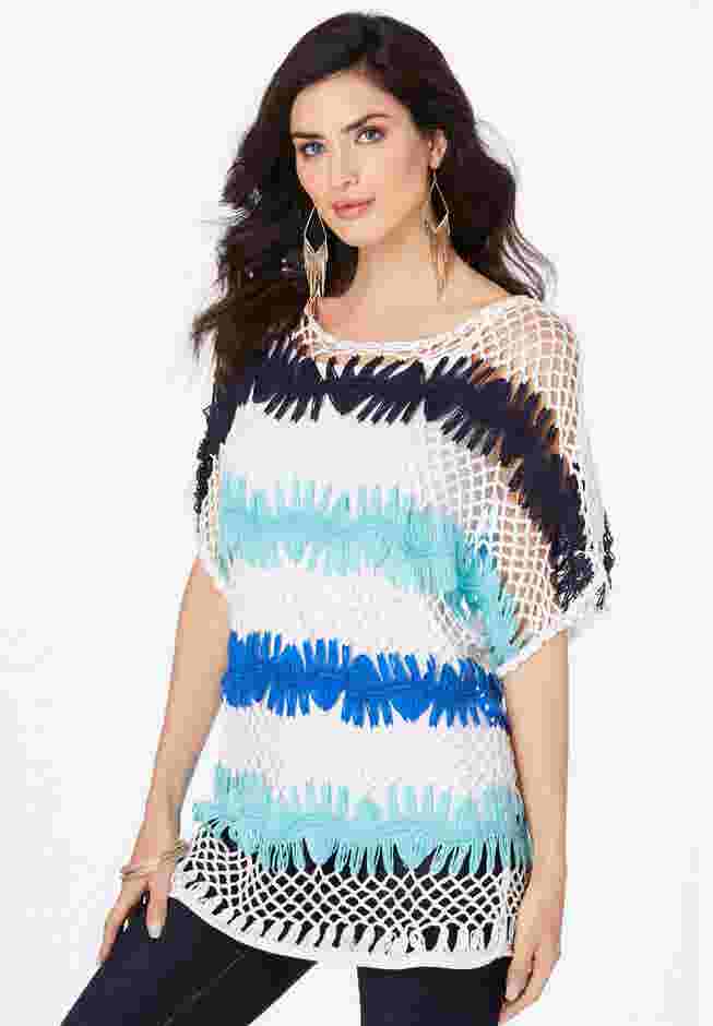 Multi Crochet Pullover image number 0