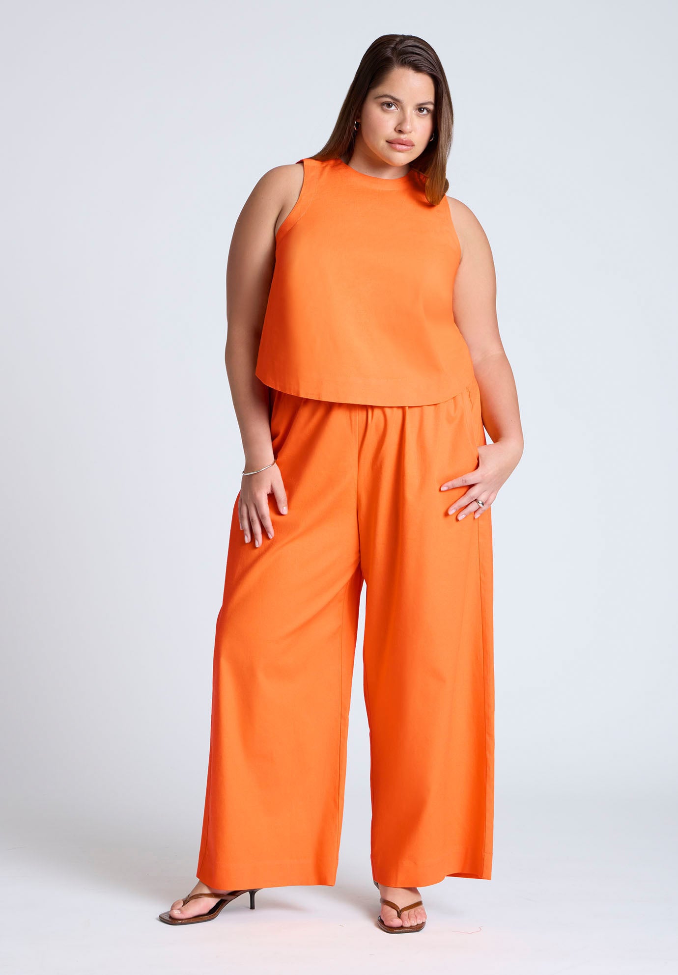 Easy Wide Leg Linen Pant image number 0