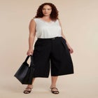 V-Neck Blouse With Chiffon Trim image number null