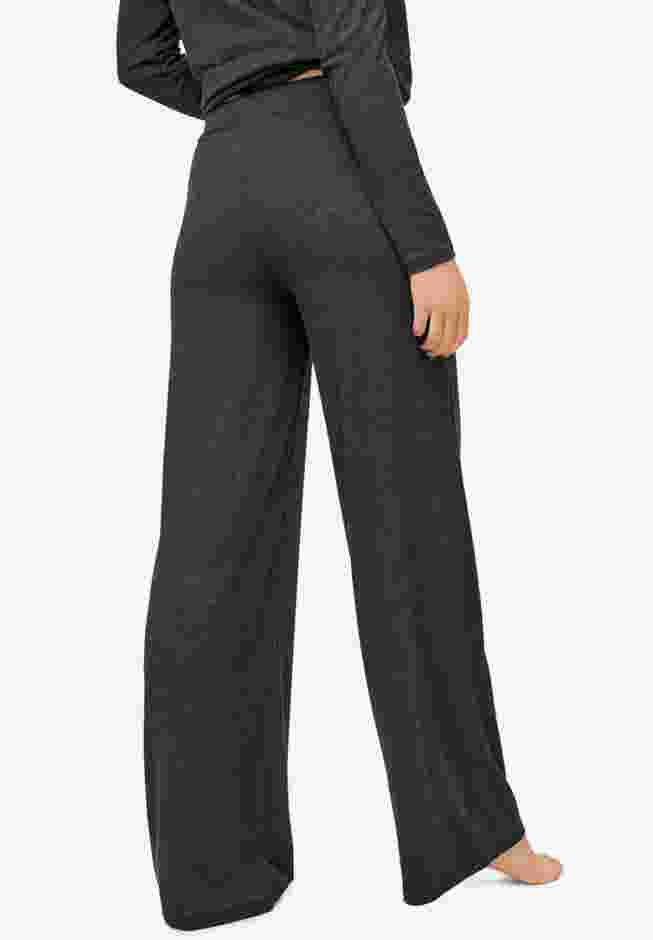 Ribbed Wide Leg Knit Pants image number 1