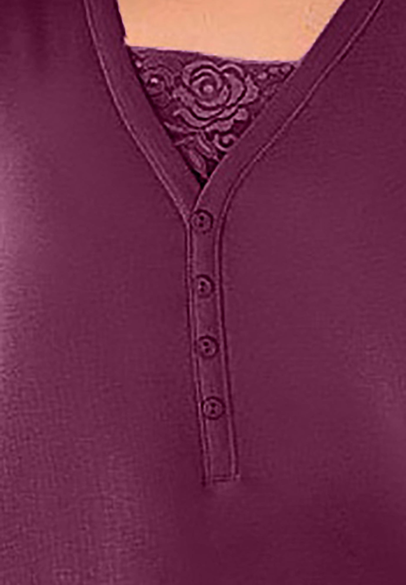 Layered-Look Lace Trim Tee image number 1