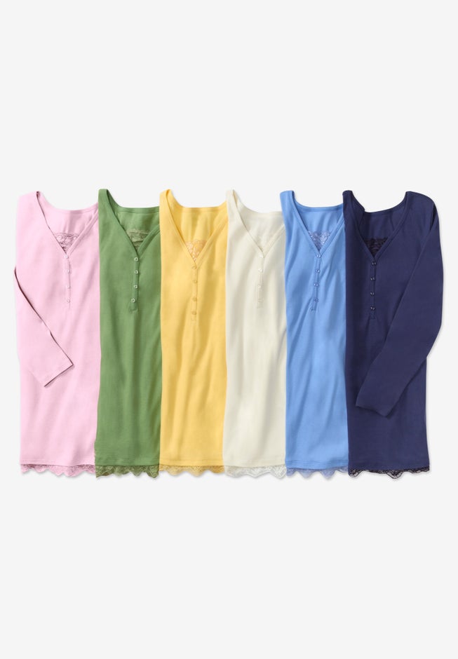 Layered-Look Lace Trim Tee image number 3