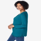 Layered-Look Lace Trim Tee image number null