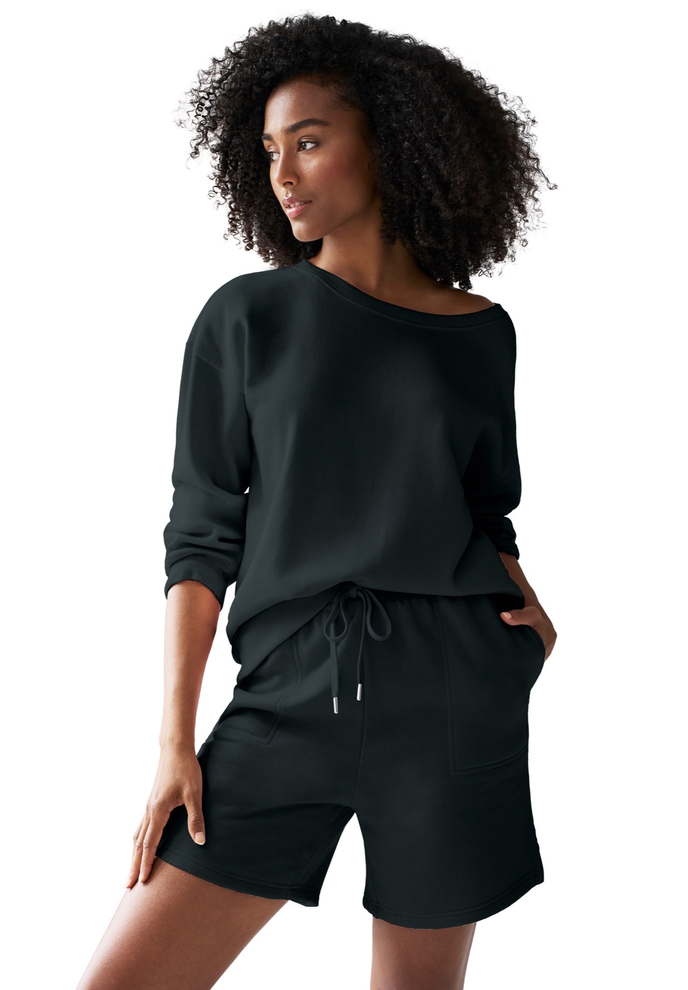 Fleece Shorts With Drawstring Waist image number 0