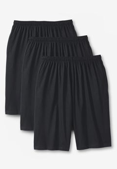 Lightweight Longer Length Jersey Shorts 3-Pack