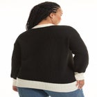 Contrast V-Neck Cardigan image number null