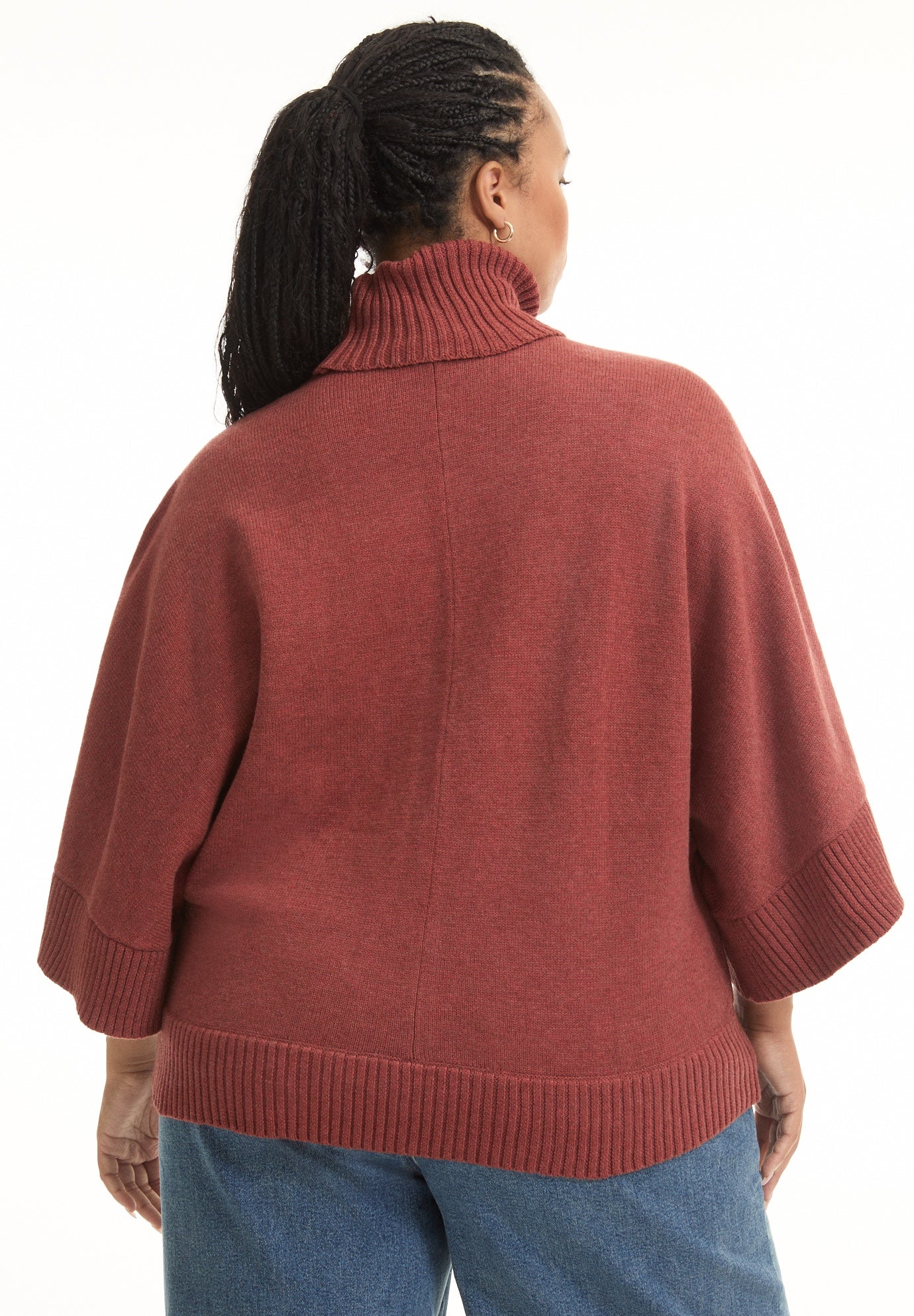 Wide-Sleeve Turtleneck Sweater image number 1