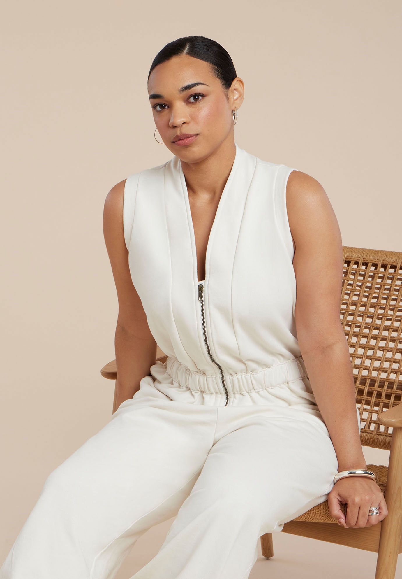  Sleeveless Knit Jumpsuit image number 3