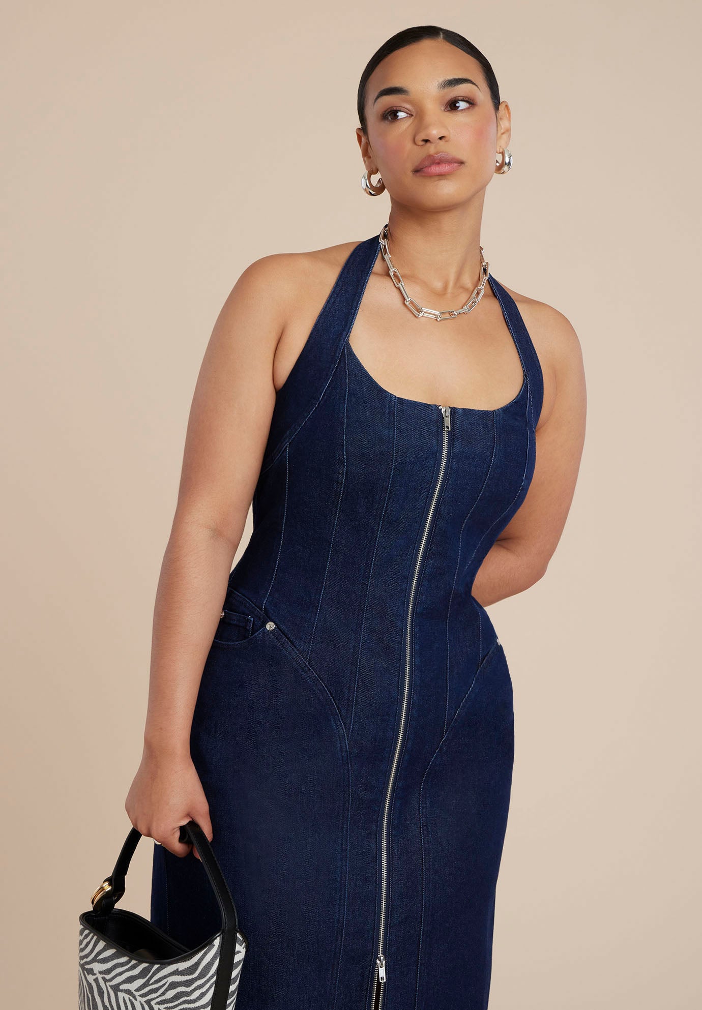 Denim Corset Dress image number 4