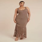 Metallic Open Stitch Sweater Dress image number null