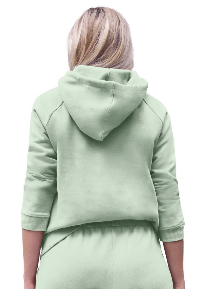 Hooded Fleece Boxy Sweatshirt image number 1