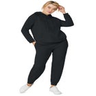 Hooded Fleece Boxy Sweatshirt image number null