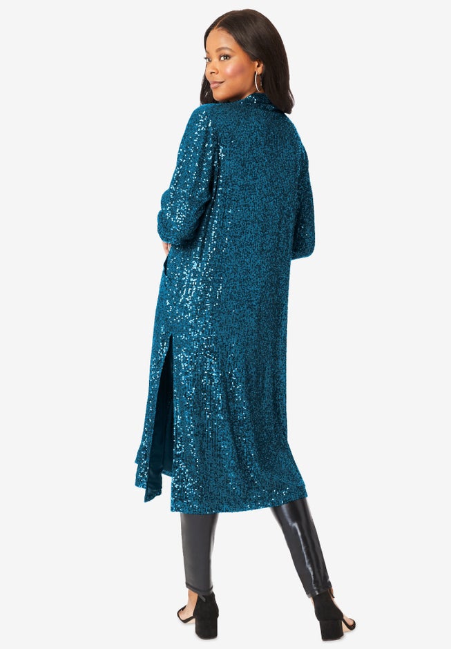 Plus Size Sequin Duster image number 1