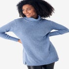 Ribbed Turtleneck Tunic Sweater image number null
