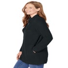 Zip Front Shaker Cardigan Sweater image number null
