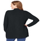 Zip Front Shaker Cardigan Sweater image number null